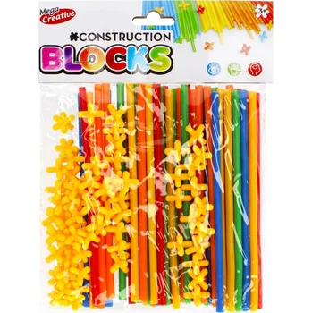 ostatní stavebnice Slaměné Stavebnice , 18 cm, 108 dílků