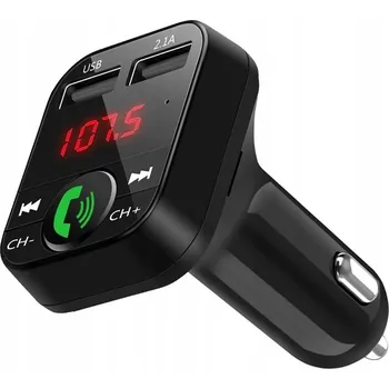 Bluetooth FM Transmiter Nabíječka 2xUSB MP3 SD LCD