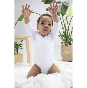 Kojenecký body Babybugz Dětské body s dlouhým rukávem BZ60 White 3-6 Monate