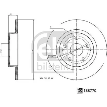 Brzdový kotouč Brzdový kotouč FEBI BILSTEIN 188770