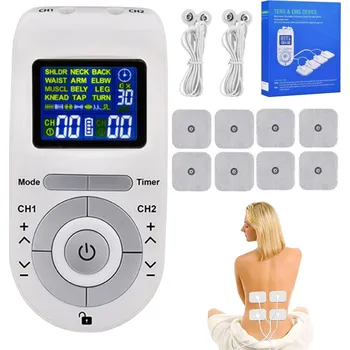 Masážní přístroj ELEKTROSTIMULÁTOR SVALŮ A NERVŮ TENS EMS 12 REŽIMŮ 40 ÚROVNÍ VÝKONU