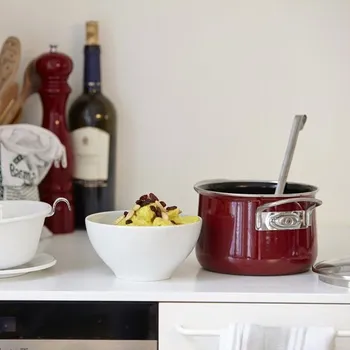 Hrnec RIESS Rosso 6,5 l - smaltovaný hrnec s poklicí