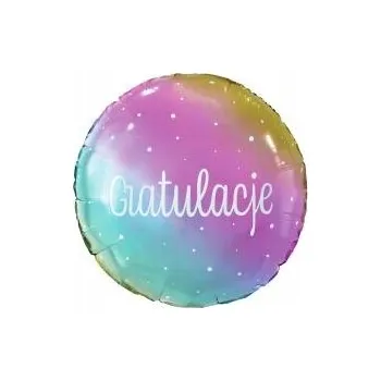 Balónek Fóliový balónek Gratulace duhový 18 palců 45 cm