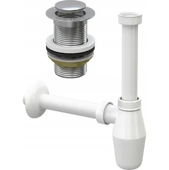 Sifon ZÁTKA KLIK KLAK + SIFON PRO UMYVADLO BEZ PŘEPADU