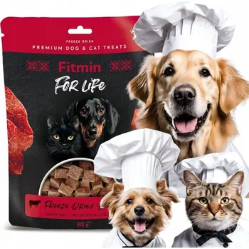 Pamlsek pro psa Fitmin For Life lyofilizované hovězí maso 30g - psí pamlsek a kočky