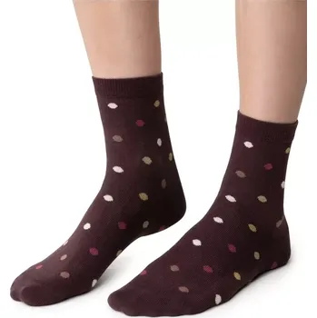 Pánské oblečení Dámské vzorované ponožky 099 Hnědá 38-40