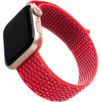 Řemínek na hodinky Nylonový řemínek FIXED Nylon Strap pro Apple Watch 38/40/41mm, tmavě růžový
