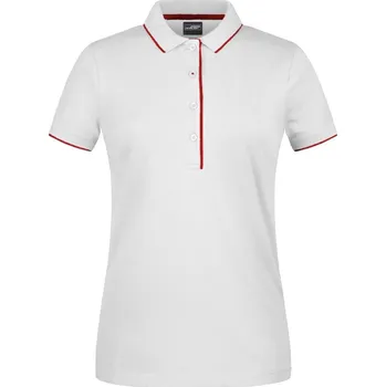 Dámské tričko Daiber | JN 727 white/red XL Polo - dámské