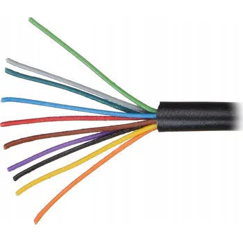 elektrický kabel KABEL ZEMNÍ KABEL PRO ELEKTROMAGNETICKÉ VENTILY 5x2x0,5 1 METR ČERNÝ ODOLNÝ