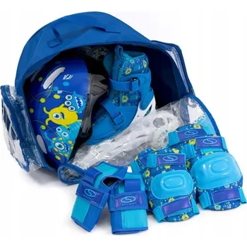 Kolečkové brusle Sada pro jízdu Kolečkové Brusle / Kolečkové Brusle 2v1, Helma, Chrániče, LED kolečka Monster Sport