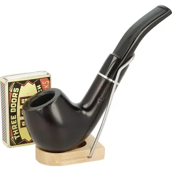 Čistič dýmky Dýmka Angelo zahnutá tmavá, II, filtr 9mm