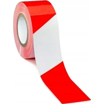 Lepicí páska Výstražná páska bílo-červená TBC-500 500 m