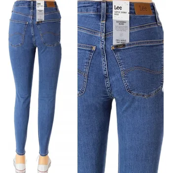 Dámské džíny Lee IVY HIGH Clean Play DÁMSKÉ DŽÍNY ÚZKÉ NOHAVICE S VYSOKÝM PASEM W28 L33