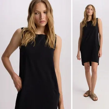 Dámské šaty Diverse šaty pro každodenní nošení, pletená před kolenem, velikost S