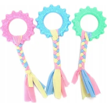 Hračka pro psa HRAČKA PRO PSY GUMOVÉ KOUSÁTKO PŘETAHOVADLO S PROVAZEM