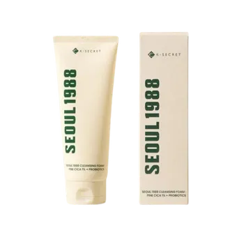K SECRET K-SECRET - SEOUL1988 CLEANSING FOAM PINE CICA 1% + PROBIOTIC - Zklidňující čisticí pěna s borovicí, CICA komplexem a probiotiky 150 g