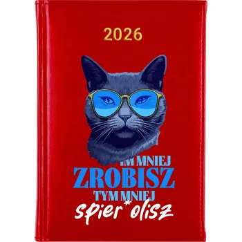 Kalendář Knižní kalendář 2026 A5 FunnyCase červený
