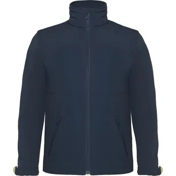 Chlapecká bunda B&C | Hooded Softshell /kids navy 7-8 Bunda (softshellová) - dětská