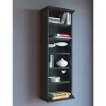 Vcm Nástěnná vitrína Loposa na 150 CD, černý