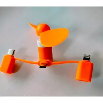 Domácí ventilátor Silikonový USB ventilátor - Větráček k notebooku - mini ventilátor