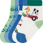 lupilu® Dětské ponožky s BIO bavlnou, 5 párů (modrá/zelená/bílá, 27-30)