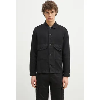 Pánská košile Košile s příměsí lnu C.P. Company 18CMOS242A006501G černá 99X, vel. XL