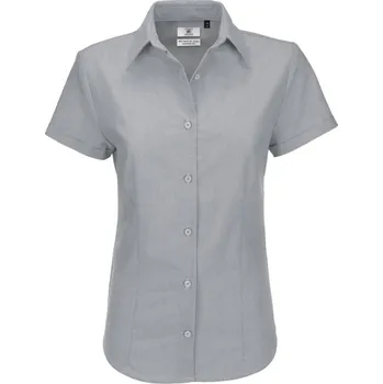 Dámská košile B&C | Oxford SSL /women silver moon L Halenka