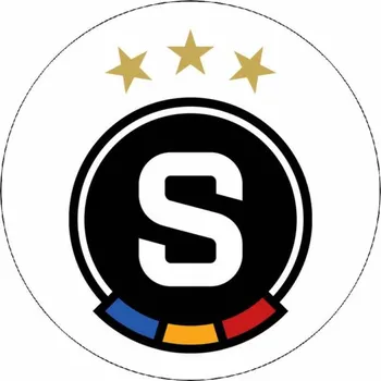 Jedlý papír na dort kulatý 19,5 cm, Sparta moderní logo na bílé