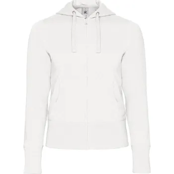 Dámská mikina B&C | Hooded Full Zip /women white XXL Mikina s kapucí (dámská)