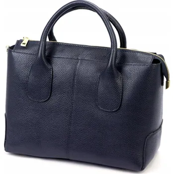 Kabelka Vera Pelle kabelka z pravé kůže modrá