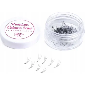 Umělé řasy Premium 3D vějířky D0,7x12 mm – balení ve skleničce