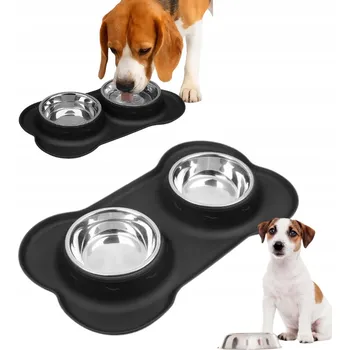 Miska pro psa Dvojitá miska pro psa kočku na jídlo a vodu