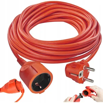 Napájecí kabel Bedee zahradní Prodlužovací Kabel 30 m 1 ks zásuvek oranžový