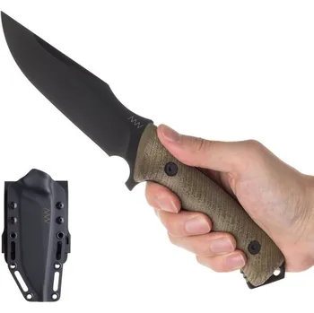 Sport ANV Knives® Nůž s pevnou čepelí ANV® M311 Spelter, Barva: Olive Green, Varianta: Černá čepel - ocel Elmax® + DLC