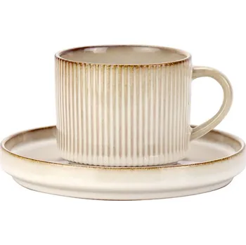 Keramický šálek na kávu a čaj s podšálkem FLORINA EVIA 250 ml