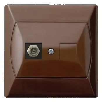 Elektrická zásuvka Anténní zásuvka nástěnná Ospel hnědá