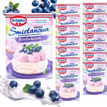 Smetanová náplň borůvková 65 g Dr. Oetker na dorty a zákusky