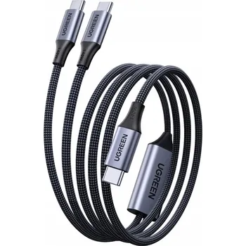 Datový kabel Ugreen L533 Rychlý USB-C Kabel na 2x USB-C 140W 2m pro Laptop a Telefon