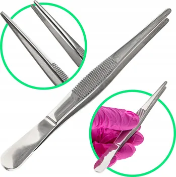 Kosmetická pinzeta Anatomická pinzeta s rovnými hroty, 14,5 cm