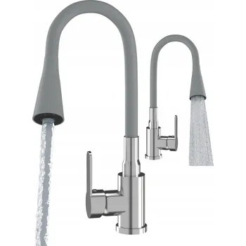 Vodovodní baterie Kuchyňská baterie stojánková Granitan FLEXO šedá