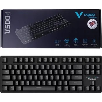 Klávesnice Mechanická klávesnice Rapoo V500 Pro 2.4G TKL Bezdrátová Černá QWERTY