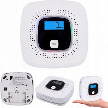 Detektor CO DETEKTOR OXIDU UHELNATÉHO - HLÁSIČ ČADU s LCD displejem, akustický a optický alarm