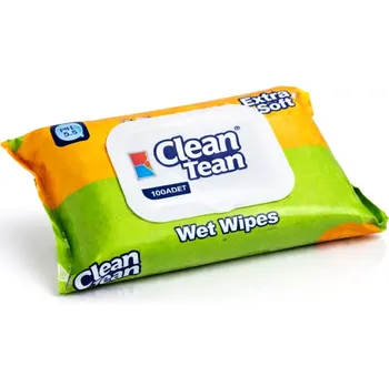 Vůně do bytu Clean Team Wet Wipes – Jemné vlhčené ubrousky, 100 ks (Extra měkké čistící ubrousky s pH 5.5 – bez alkoholu a parabenů)