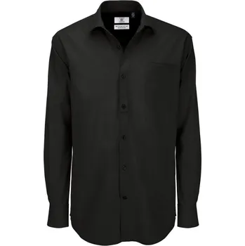 Pánská košile B&C | Heritage LSL /men black M Košile