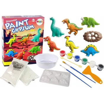 kreativní sada DIY Sada na Malování Sádrových Figurek Dinosaurů s Barvami