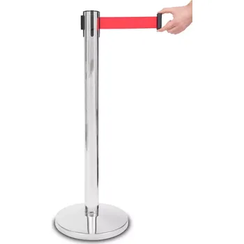 Plot Bariéra chromová, 2,25 m červený pás