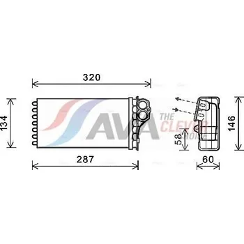 Výměník tepla Výměník tepla, vnitřní vytápění AVA COOLING SYSTEMS CNA6279