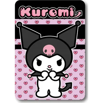 Dětská deka FLEECOVÁ DEKA KUROMI 140X100 DĚTSKÁ DEKA PLÉD PŘEHOZ SANRIO HELLO KITTY