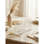 Sinsay - Sada rýhovaných sklenic se zlatým okrajem 2 pack - zlatá - 367IZ-GLD - 367IZ-GLD-ONE