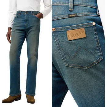 Pánské kalhoty Wrangler Wrancher Regular Fit Bootcut Vybledlé džíny W36 L34